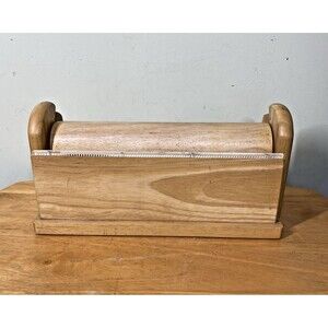 Wood Masking Tape Dispenser Craft Tape Dispenser with Front Cutter Multi Roll
